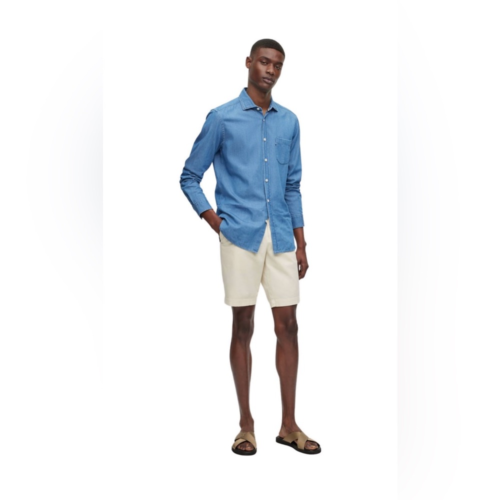 Men’s Flat Front Twill Shorts - Picture 4 of 6